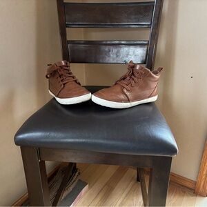 Youth Brown High-Top Sneakers